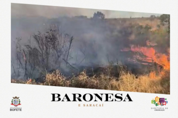 Foto relacionada - Queimadas atingem os bairros Baronesa e Saracaí