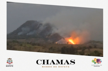 Foto relacionada - Morro de Bofete sofre com incêndio de grandes proporções 