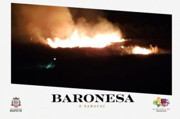 Foto relacionada - Queimadas atingem os bairros Baronesa e Saracaí