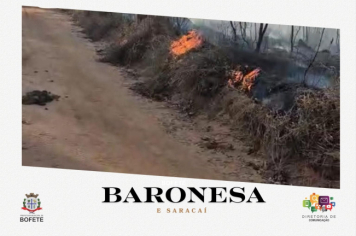 Foto relacionada - Queimadas atingem os bairros Baronesa e Saracaí