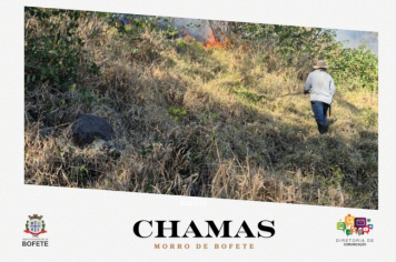 Foto relacionada - Morro de Bofete sofre com incêndio de grandes proporções 