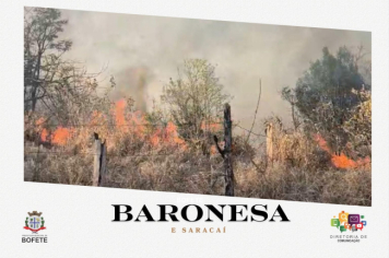 Foto relacionada - Queimadas atingem os bairros Baronesa e Saracaí