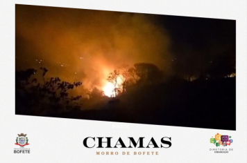 Foto - Chamas no Morro de Bofete