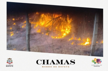 Foto relacionada - Morro de Bofete sofre com incêndio de grandes proporções 