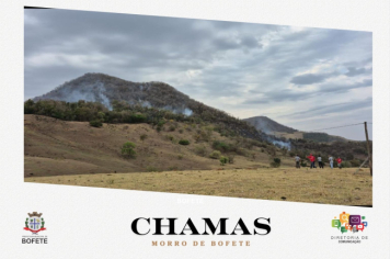 Foto relacionada - Morro de Bofete sofre com incêndio de grandes proporções 
