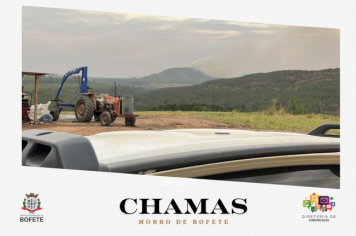 Foto - Chamas no Morro de Bofete