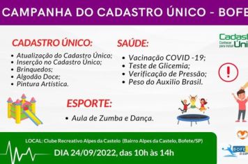 CAMPANHA DO CADASTRO ÚNICO