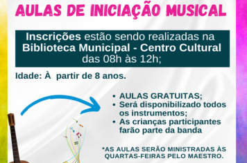  AULAS DE INICIAÇÃO MUSICAL GRATUITAS 