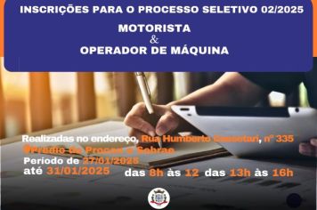 Processo Seletivo 02/2025: Inscrições Abertas!