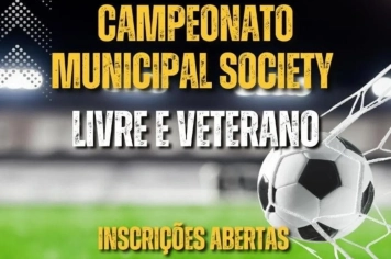 Abertas as inscrições para o Campeonato Municipal de Society Livre e Veterano em Bofete