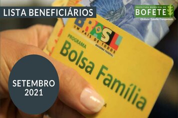 BENEFICIÁRIOS BOLSA FAMÍLIA - SETEMBRO 2021