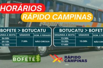 Itinerário - Rápido Campinas