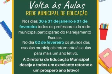 RETORNO DAS AULAS DA REDE MUNICIPAL DE ENSINO