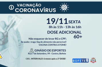 ATENÇÃO: DOSE ADICIONAL - 60 ANOS OU MAIS.