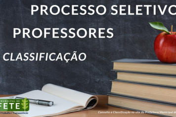 PROCESSO SELETIVO PROFESSORES - CLASSIFICAÇÃO