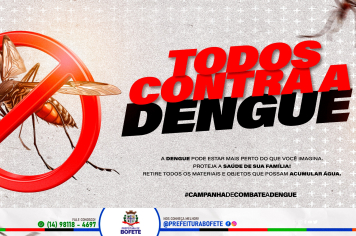 A DENGUE ESTÁ MAIS PERTO DO QUE VOCÊ IMAGINA!