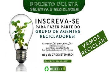 Faça parte do Grupo de Agentes Recicladores!