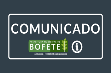 COMUNICADO aos Servidores Municipais de Bofete