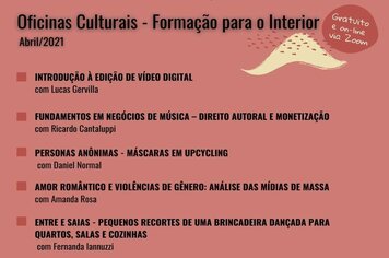 Oficinas Culturais - Formação para o Interior