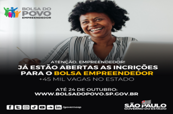 Estão abertas as inscrições para a segunda etapa do Bolsa Empreendedor