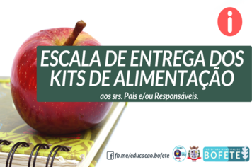 CRONOGRAMA DE ENTREGA DOS KITS ALIMENTAÇÃO