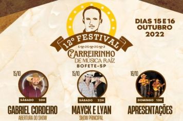 12° Festival Carreirinho de Música Raiz