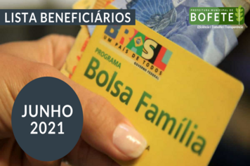 BENEFICIÁRIOS BOLSA FAMÍLIA - JUNHO 2021