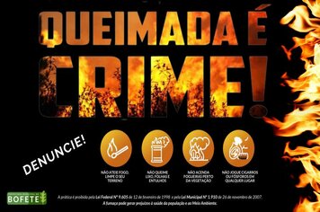 QUEIMADA É CRIME! DENUNCIE!