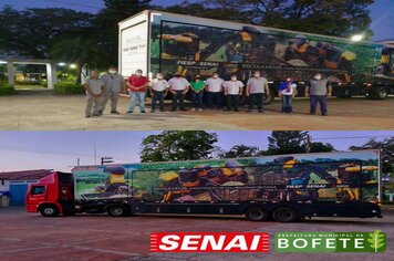 Chegou em Bofete um dos caminhões de cursos do SENAI!