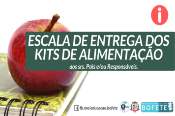 COMUNICADO sobre a entrega dos Kits Alimentação referente ao mês de AGOSTO