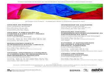 OFICINAS CULTURAIS - PROGRAMAÇÃO AGOSTO - BLOCO 2