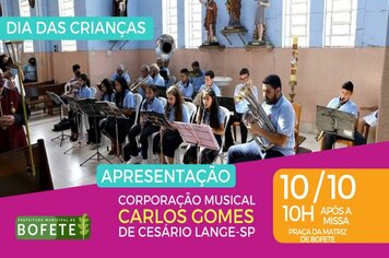 Dia das Crianças - Apresentação da Corporação Musical Carlos Gomes de Cesário Lange.