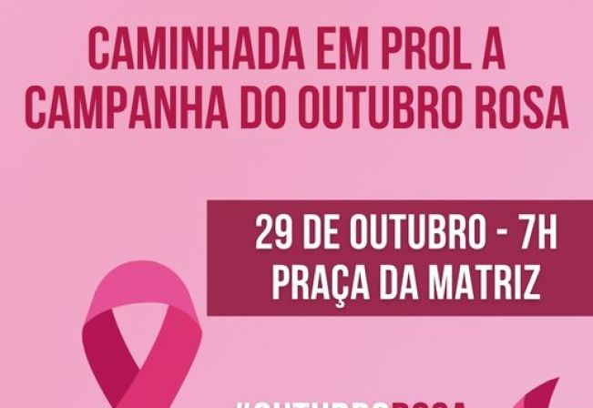 Caminhada em prol a Campanha do Outubro Rosa