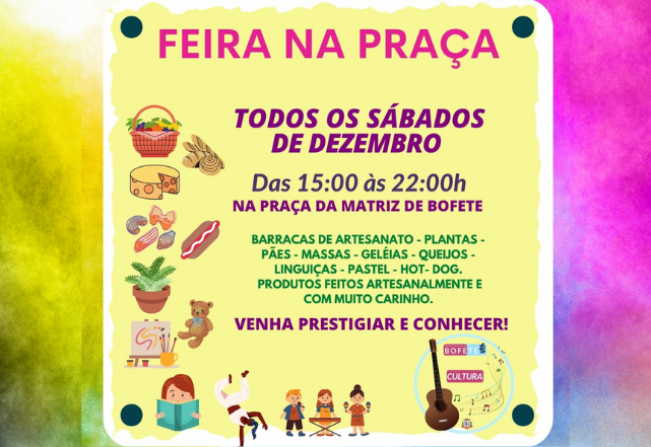 ATENÇÃO! VAI TER FEIRA NA PRAÇA.