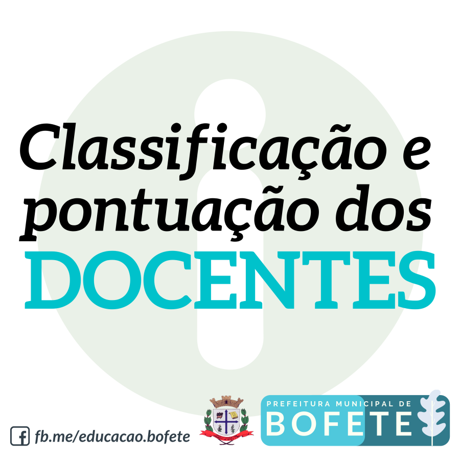 Classificação dos Docentes