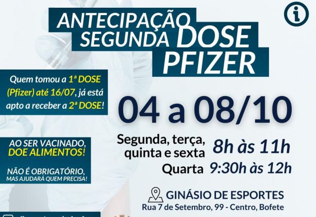 ANTECIPAÇÃO SEGUNDA DOSE - PFIZER