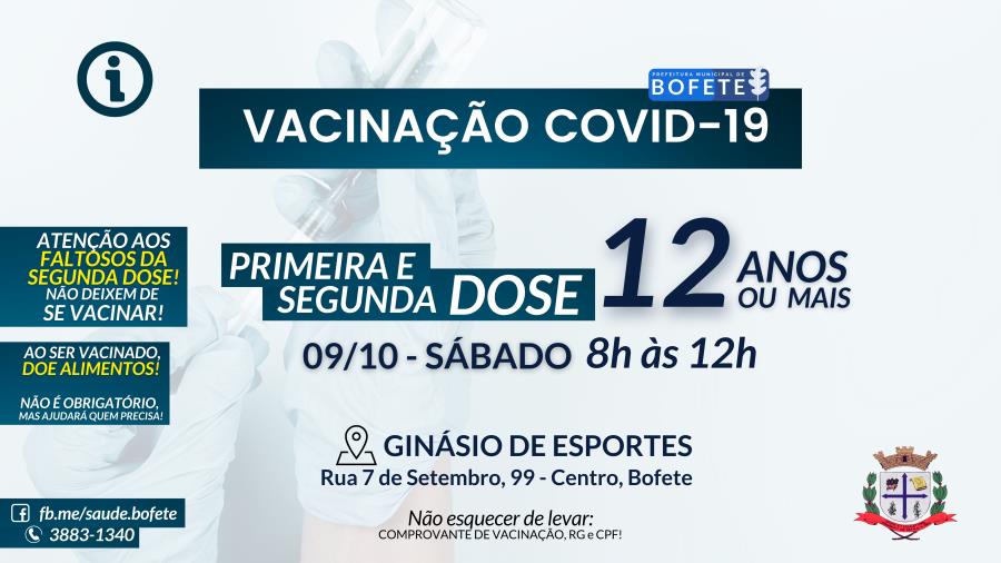 ATENÇÃO! Mutirão de Vacinação Covid-19.