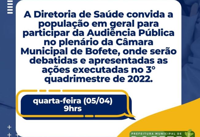 AUDIÊNCIA PÚBLICA