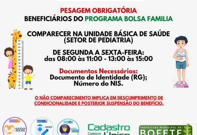 Atenção Beneficiários do Programa Bolsa Família