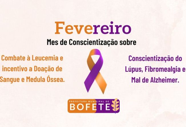 Campanha Fevereiro Roxo e Laranja