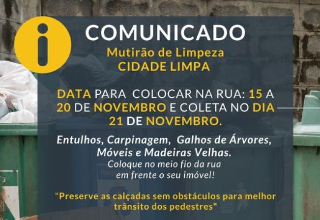 Mutirão de Limpeza - Cidade Limpa