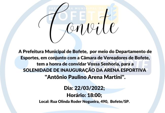 Inauguração da Areninha em Bofete.