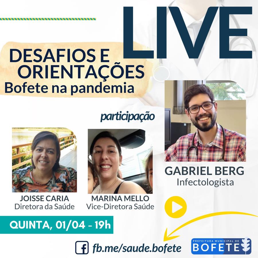 LIVE DESAFIOS E ORIENTAÇÕES: Bofete na pandemia.