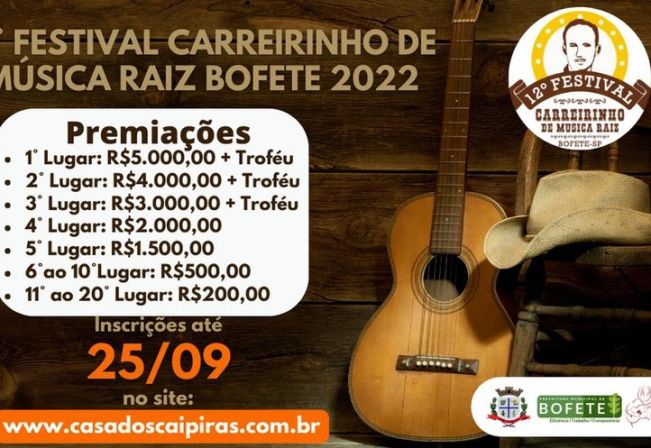 12° FESTIVAL CARREIRINHO DE MÚSICA RAIZ