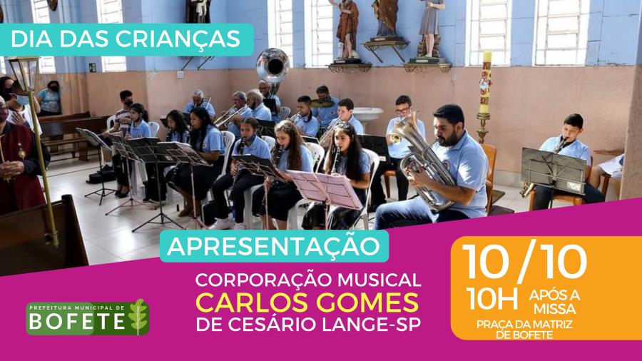 Dia das Crianças - Apresentação da Corporação Musical Carlos Gomes de Cesário Lange.