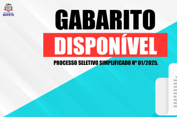 GABARITO PRELIMINAR DISPONÍVEL! 