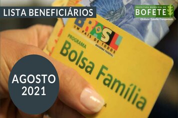 BENEFICIÁRIOS BOLSA FAMÍLIA - AGOSTO 2021