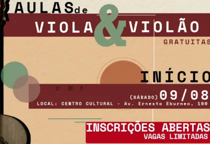 AS AULAS DE VIOLA E VIOLÃO ESTÃO DE VOLTA! 